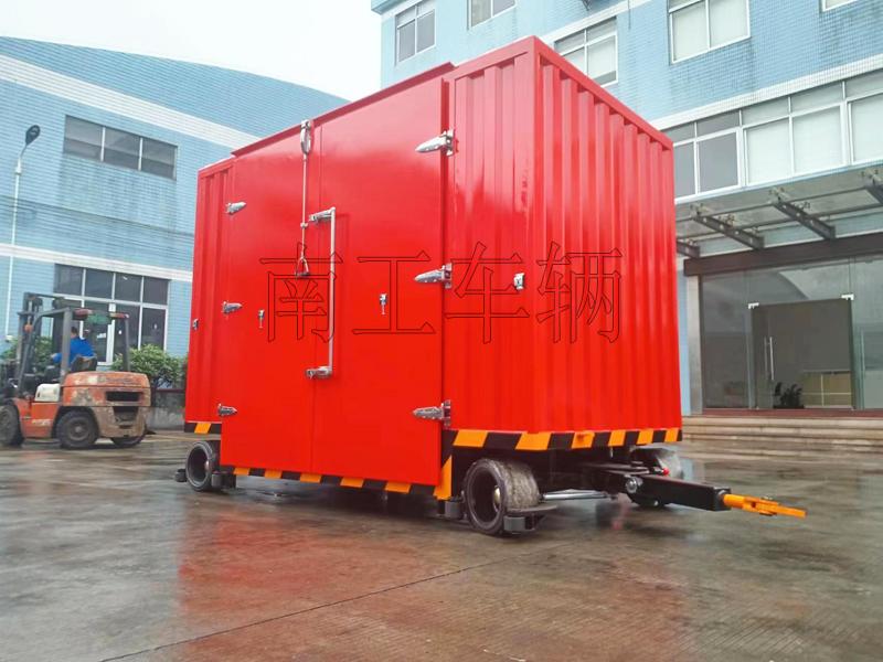 3吨双牵引箱式乐动登陆入口 无动力叉车牵引工具拖车
